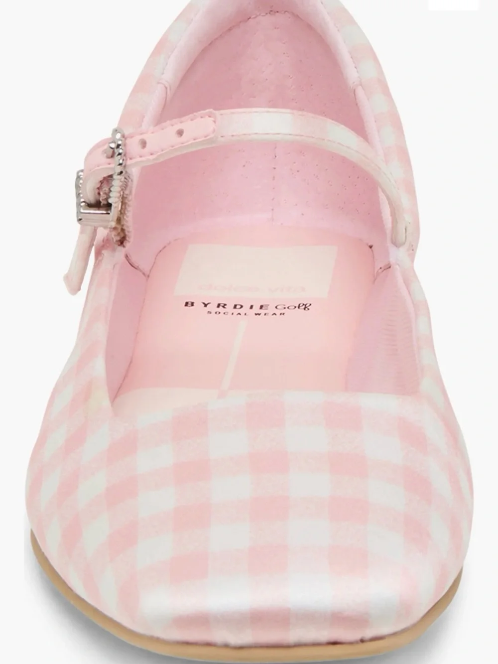 NEW Dolce Vita Pink Gingham/Plaid Golf Reyes Mary Jane Flats | size 8